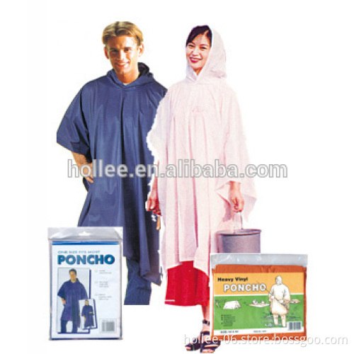 pvc adult rainwear poncho